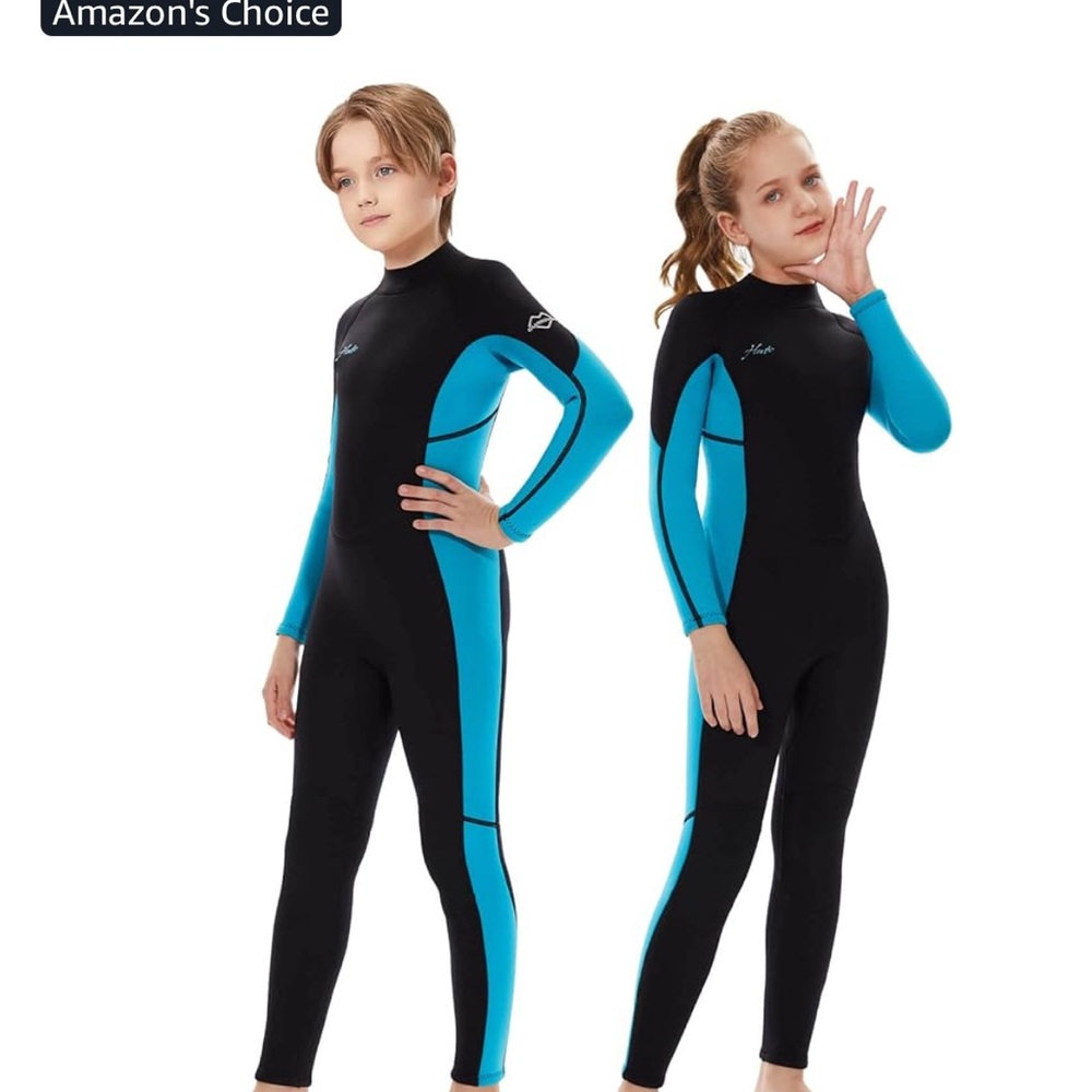 Youth Swim Rashguard in Black and Blue
